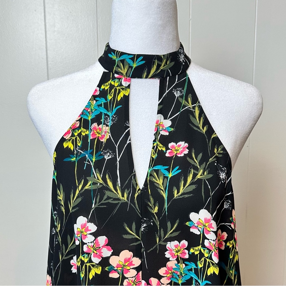 Express High Neck Floral Tank Top S